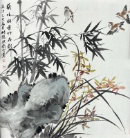 思齐《兰吐幽香竹弄影》