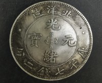 北洋造光绪元宝平库七钱二分银币