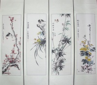 《梅兰竹菊》壶画双绝