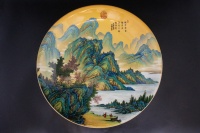 乾隆年制郎世寧山水大盤