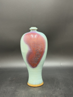 金代 鈞窯天藍(lán)釉紫紅斑梅瓶