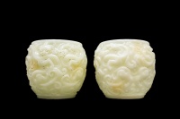 清乾隆年間祥龍護佑福祿雙全和田玉香爐