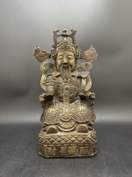 黄铜财神造像